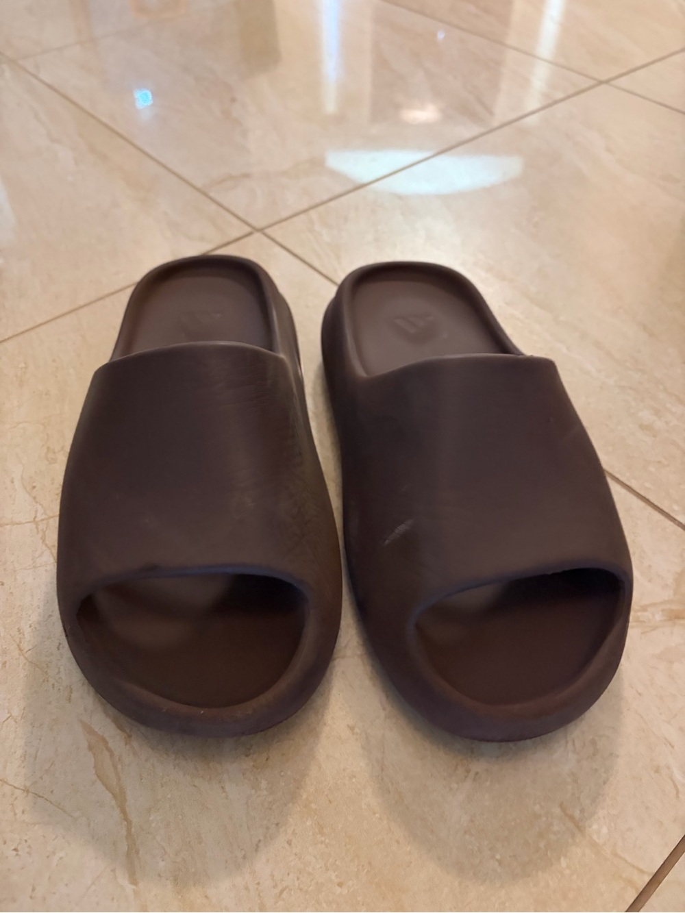 Yeezy Men's Slide Sandals in Dark Brown